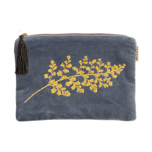 Artebene Cosmetic Bag for Make Up, Pencil Case, Very versatile – Charcoal w/Gold Leaf