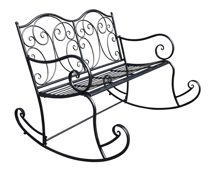 2 Person Iron Rocking Garden Bench