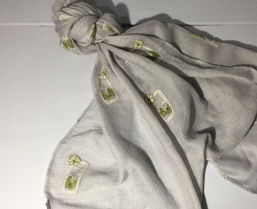 Gin and Tonic Scarf - Grey