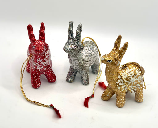 Reindeer Christmas Tree Decorations Handmade  - Honest Love Our Planet