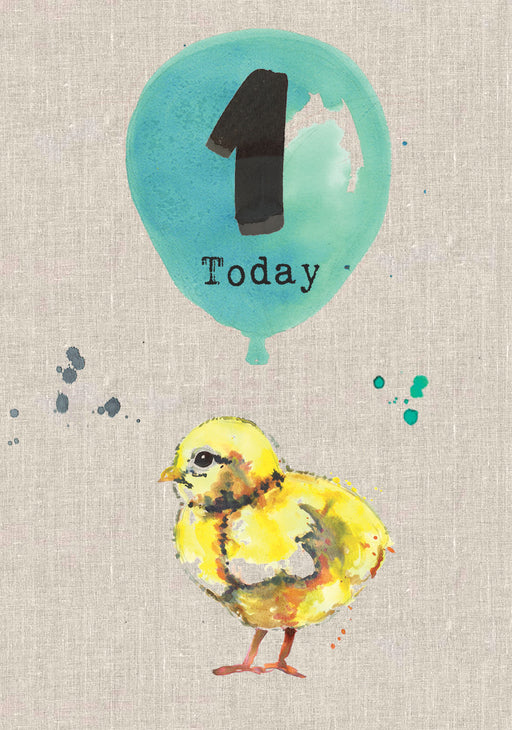 1 Today - Baby Chick Birthday Card - Sarah Kelleher
