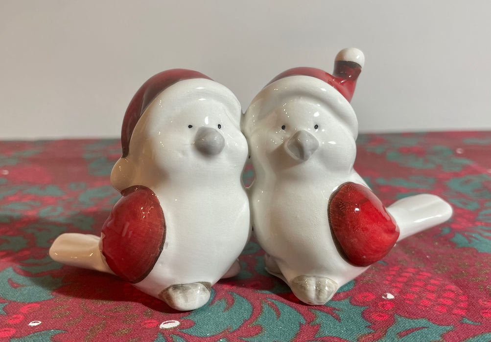 Ceramic Christmas Bird Figure - Two Styles