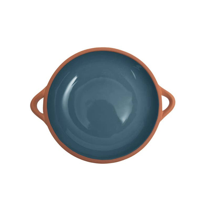 Sintra Terracotta Serving Dish – Large Stoneware Tapas & Sharing Platter - Ink Blue