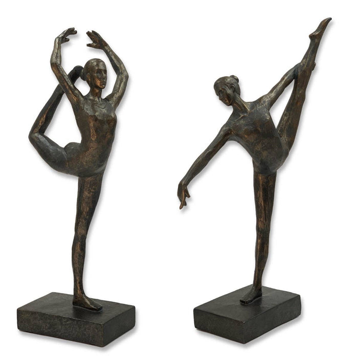 Bronze Effect Ballerina Ornament – Arabesque Pose - 32cm tall