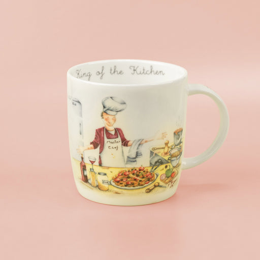 Man Friend Mug -King Of The Kitchen- Berni Parker Bone China Mug, Designed and Made in the UK