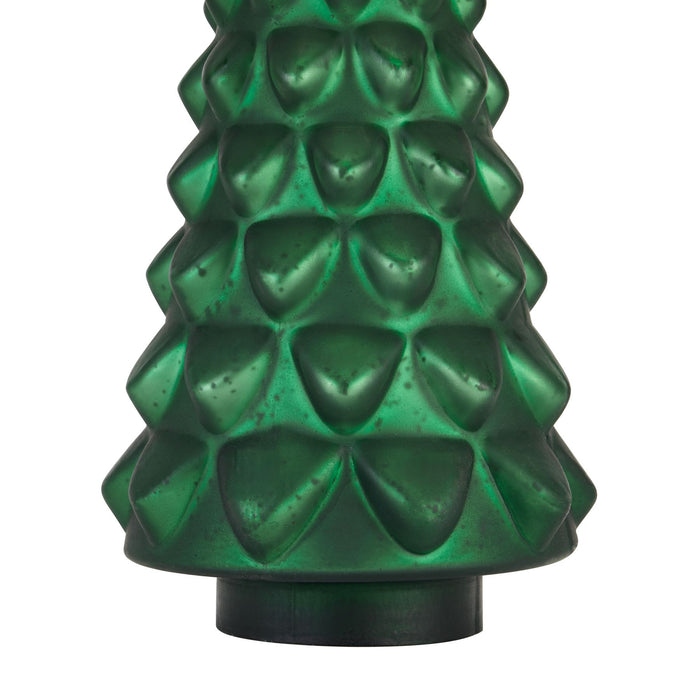 Noel Collection Large Forest Green Glass Decorative Tree