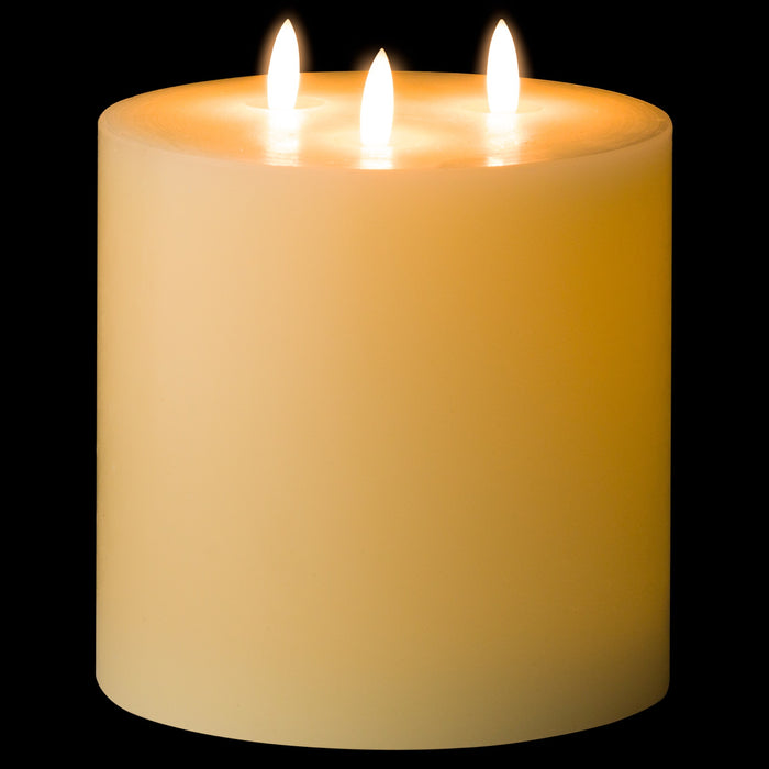 Luxe Collection Natural Glow 6 x 6 LED Ivory Candle