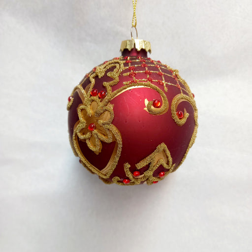 Red Christmas Bauble Festive Ruby Design