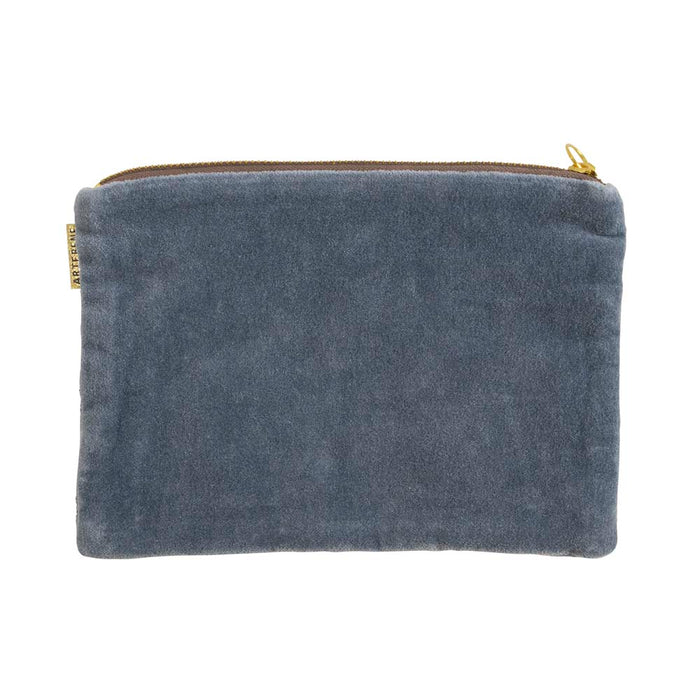 Artebene Cosmetic Bag for Make Up, Pencil Case, Very versatile – Charcoal w/Gold Leaf