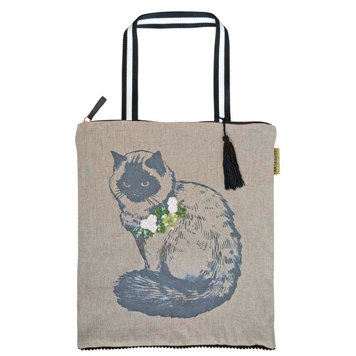Artebene Favourite Shopper Bag 100% Handmade – Cat Design with sequins 45x40cm