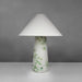 Green Thistles | Fabric Lamp | With Cone Shade | 43cm - GingerInteriors.co.uk