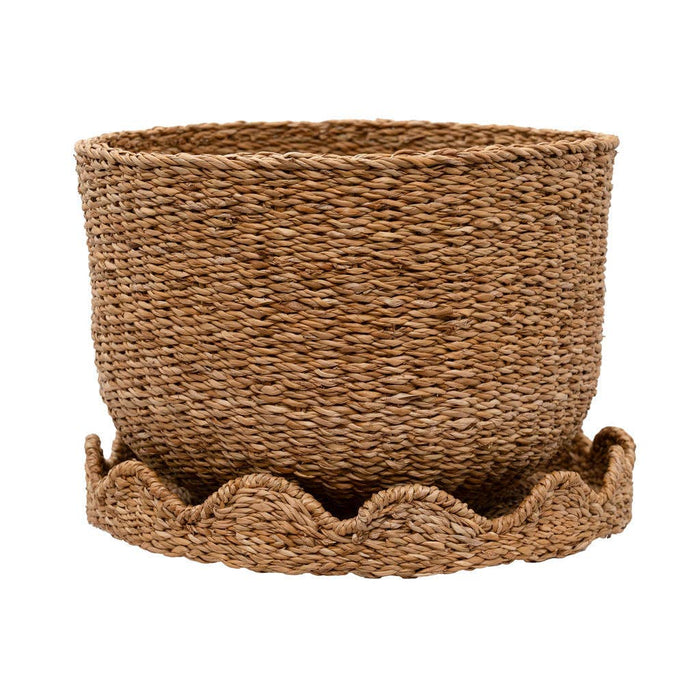 Bangali Seagrass Storage Baskets with Lid – Set of 3 Woven Baskets