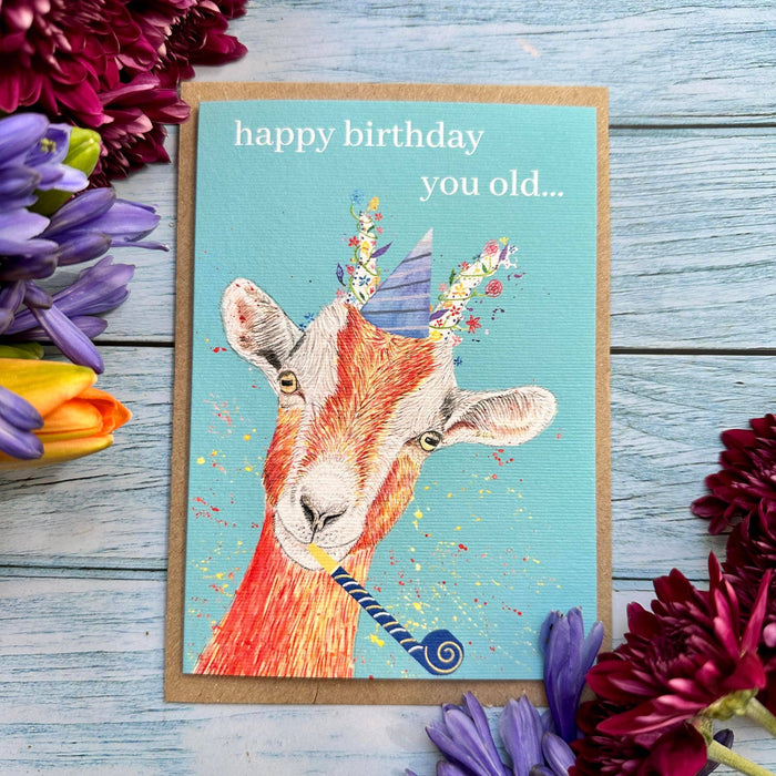 Birthday Old Goat |  Eco Friendly Card Cute Colourful Farm