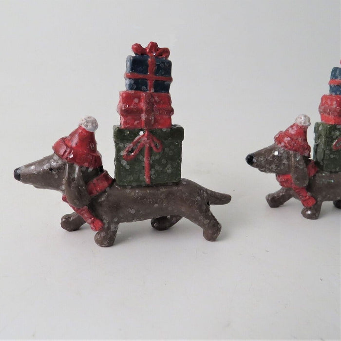 Sausage Dog - Hanging Christmas Tree Decorations - Set of 3