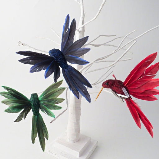 Clip On Humming Birds - Bird Christmas Tree Decorations - Set of 3