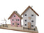 24x13cm Wooden houses on base