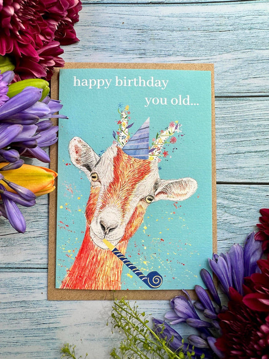 Birthday Old Goat |  Eco Friendly Card Cute Colourful Farm