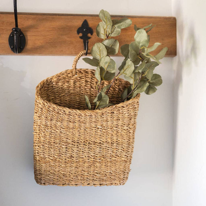 Tuarag Natural Seagrass Hanging Basket | Slim Storage