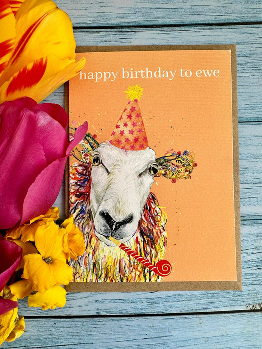 Birthday Sheep |  Eco Friendly Card  Cute Colourful