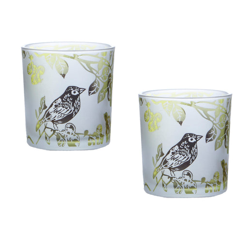 Set of 2 Bird in a Tree Tealight Holders