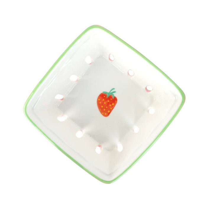 Strawberry Ceramic Punnet – 15cm Stoneware Fruit Bowl for Kitchen Decor
