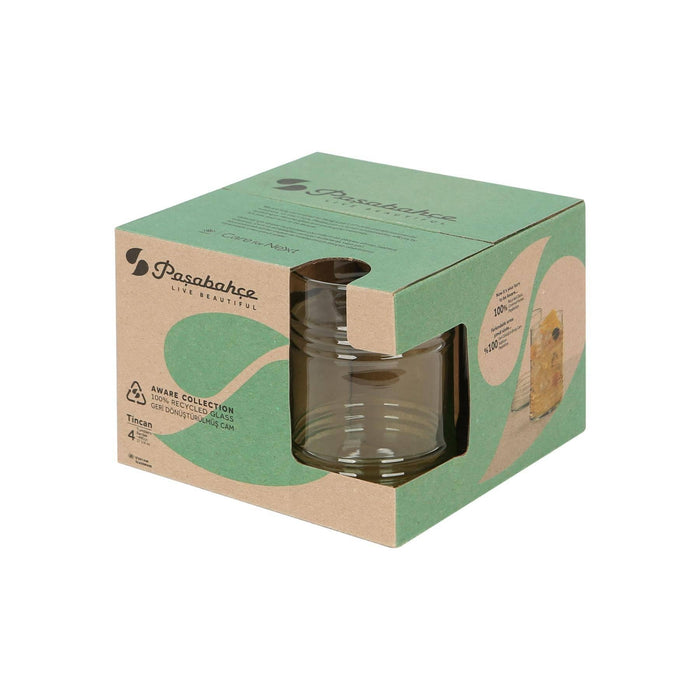 Pasabahce Aware Recycled Glass Tumbler-Set of 4 – 490ml