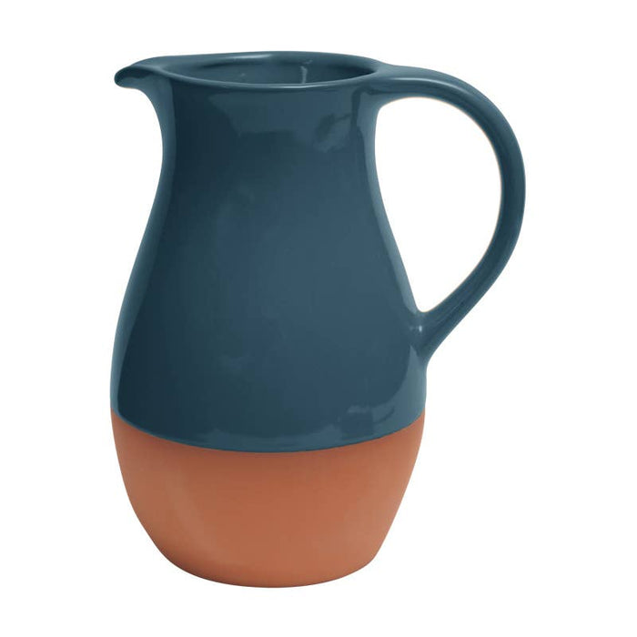 Sintra Terracotta Jug – 3L Stoneware Serving Jug for Water, Juice & Outdoor Dining. Ink Blue