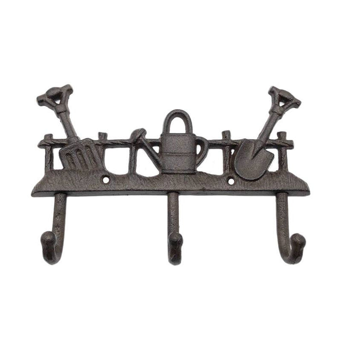 Cast Iron Garden Coat Hook – Rustic Outdoor Wall Hook for Coats, Tools & Décor
