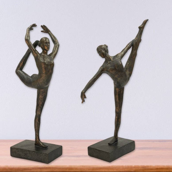 Bronze Effect Ballerina Ornament – Pirouette Pose - 31cm