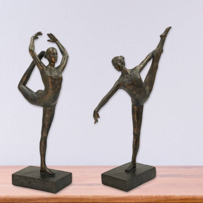 Bronze Effect Ballerina Ornament – Arabesque Pose - 32cm tall