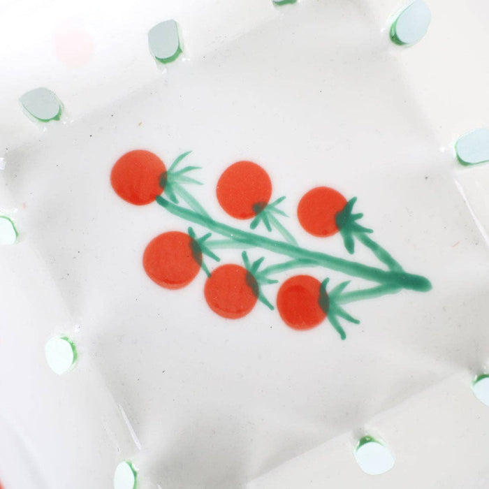 Tomato Ceramic Punnet – 15cm Stoneware Fruit & Vegetable Bowl for Kitchen Décor