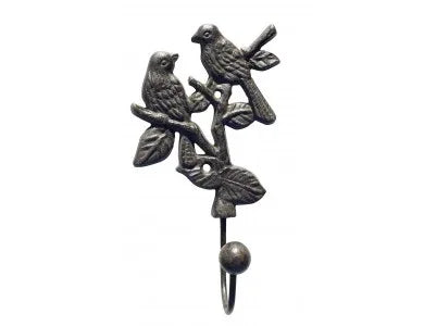 Birds Single Hook - Cast Iron - GingerInteriors.co.uk