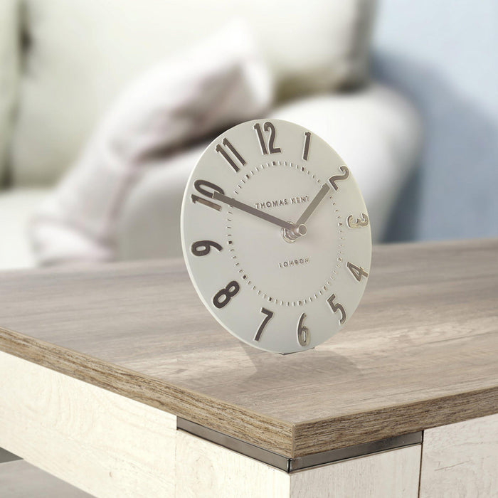 Thomas Kent 6″ Silver Cloud Mulberry Mantel Clock