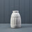 White Ceramic Stripe Vase - 24.5cm
