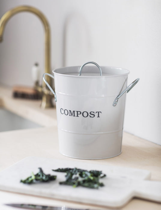 Garden Trading Compost Bucket in Chalk