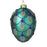 Gold & Green Decorated Glass Hanging Egg