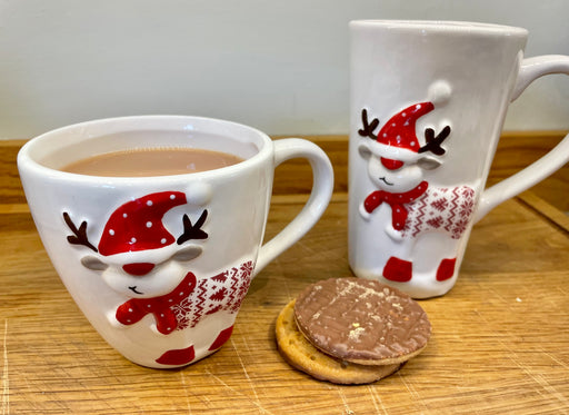 Christmas Mug - Short Reindeer Design