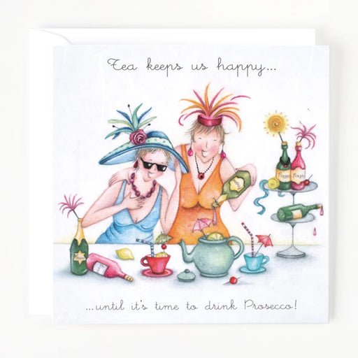Tea Keeps Us Happy Card - Berni Parker