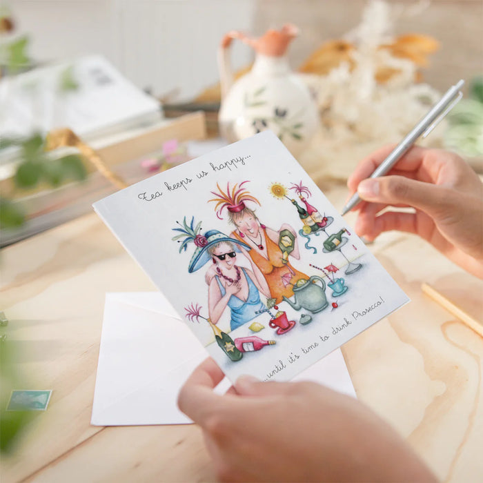 Tea Keeps Us Happy Card - Berni Parker