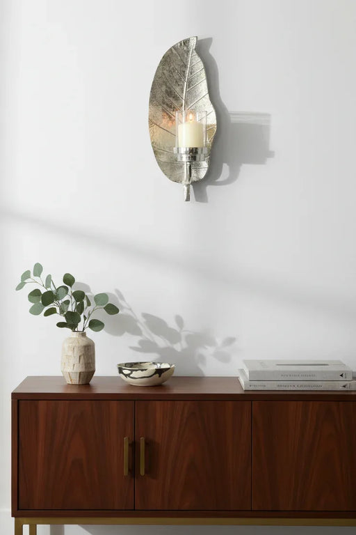 Wall Sconce - Silver Leaf - GingerInteriors.co.uk