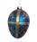 Gold & Blue  Decorated Glass Hanging Egg