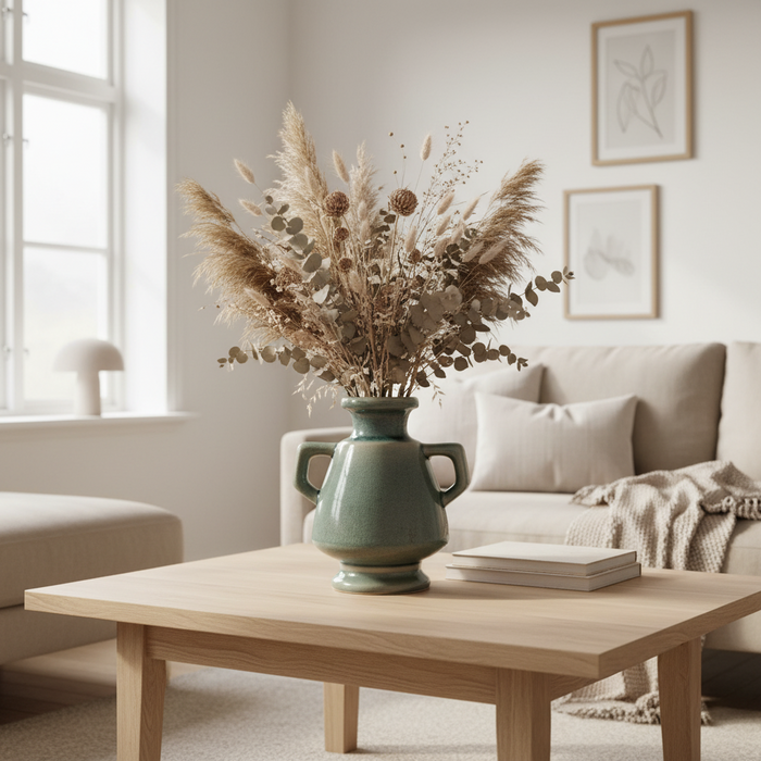 Rosia Decorative Urn Vase Lily Green