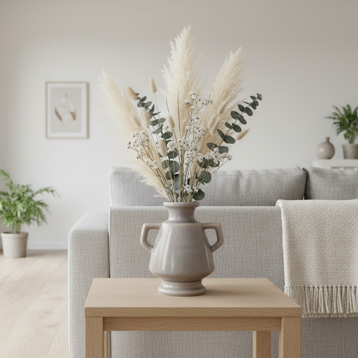 Rosia Decorative Urn Vase Beige