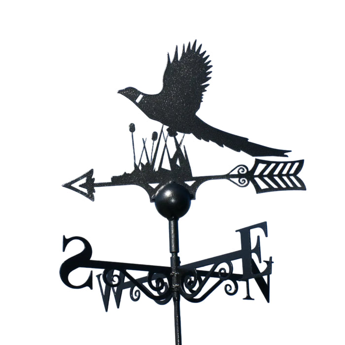 Pheasant Weathervane - UK Made Solid Steel - GingerInteriors.co.uk