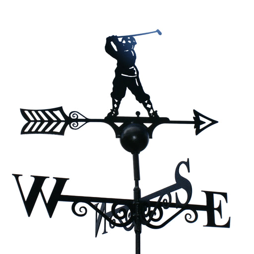 Golfer Weathervane - UK Made Solid Steel - GingerInteriors.co.uk