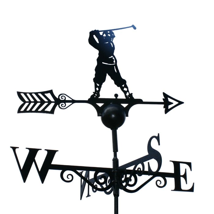Golfer Weathervane - UK Made Solid Steel - GingerInteriors.co.uk