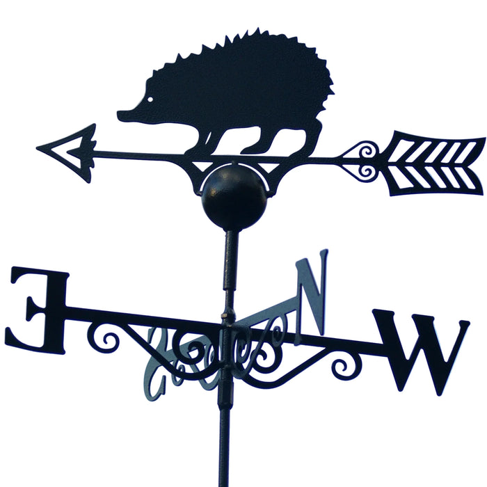 Hedgehog Weathervane - UK Made Solid Steel - GingerInteriors.co.uk