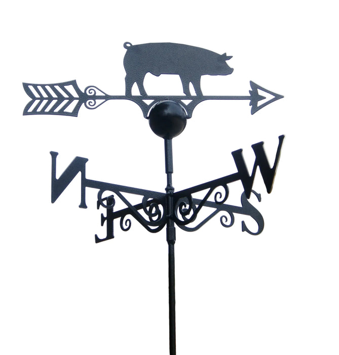 Pig Weathervane - UK Made Solid Steel - GingerInteriors.co.uk