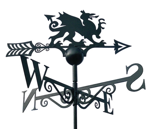 Welsh Dragon Weathervane - UK Made Solid Steel - GingerInteriors.co.uk