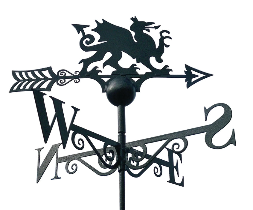 Welsh Dragon Weathervane - UK Made Solid Steel - GingerInteriors.co.uk